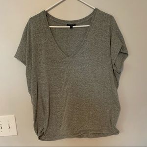 Express gray V-neck